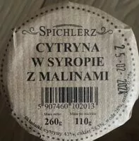 Mängden socker i Cytryna w syropie z malinami