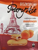 Mängden socker i Biszkopciki Paryskie z nadzieniem o smaku morelowym