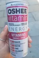 Mängden socker i Oshee vitamin energy drink