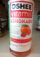 Mängden socker i Oshee vitamin lemonade malina grejpfrut