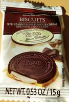 Mängden socker i Biscuits with zabaglione flavour cream and milk chocolate