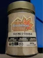 Mängden socker i Sucre d’érable