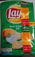 Socker och näringsämnen i Lay s chips cream dill