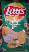 Mängden socker i Lays chips sour cream and dill