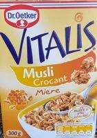 Mängden socker i Vitalis müsli crocante