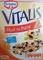 Mängden socker i Vitalis Musli cu fructe