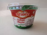 Mängden socker i President Cottage cheese cu smântână