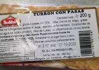 Mängden socker i Turon con pasas