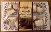 Mängden socker i Cornulețe cu umplutură de prune și nucă