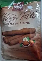 Mängden socker i Wafer rolls with hazelnut cream