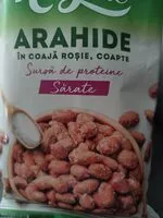 Mängden socker i Arahide in Coajă Roșie, Coapte și Sărate