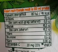 Mängden socker i Tymbark Portocale 100%