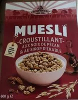 Mängden socker i Muesli noix pecan sirop érable