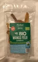 Mängden socker i Bio mango felii deshidrate