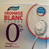 Mängden socker i Val blanc - Fromage blanc nature. 0%