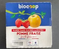 Mängden socker i Purée sans sucres ajoutés pomme fraise