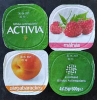 Mängden socker i Activia, sárgabarackos málnás