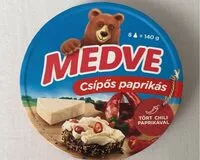 Mängden socker i Medve csípős paprikás kenhető, félzsíros ömlesztett sajt