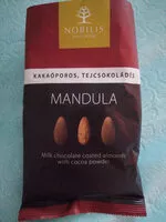 Mängden socker i kakaóporos, tejcsokoládés mandula