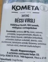 Mängden socker i Bécsi virsli