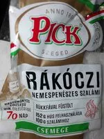 Mängden socker i Rákóczi Nemespenészes Szalami [Ungarische Salami]