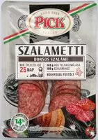 Mängden socker i Szalametti -  borsos szalámi