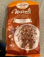 Mängden socker i Cerbona M?zli Csokol?d?s 200 g