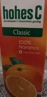 Mängden socker i Hohes C Narancs Rostos 1Lt Tp 100%12
