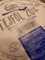 Mängden socker i Tejföl 20%