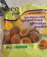 Mängden socker i Gyorsfagyasztott sárgabarack töltelékes gombóc