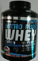 Mängden socker i Nitro Pure Whey Hazelnut
