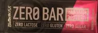 Mängden socker i Zero Bar, zero lactose, etc... fraise