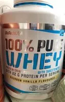 Mängden socker i 100% Pure Whey,Bourbon-vanille