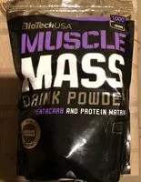 Mängden socker i Muscle Mass Drink Powder