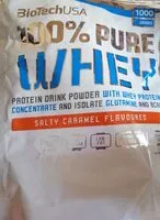 Mängden socker i 100% pure whey - Salty caramel