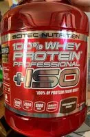 Mängden socker i 100% whey protein professional+ iso