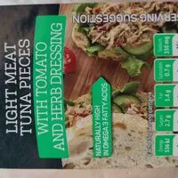 Mängden socker i Light meat tuna pièces with tomato and herb dressing