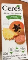 Mängden socker i Ceres Medley Of Fruits Juice