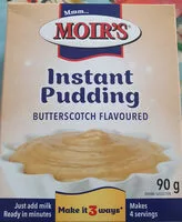 Mängden socker i Instant Pudding; Butterscotch Flavoured