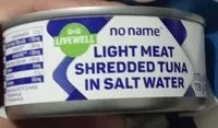 Mängden socker i Light meat shredded tuna in salt water