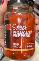 Mängden socker i Sweet piquante peppers