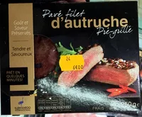 Mängden socker i Pavé filet d'Autruche pré-grillé