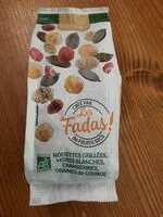 Mängden socker i noisettes grillées, mûres blanches,  cranberries, graines de courge