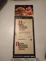 Mängden socker i Ostrich burgers thick