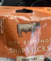 Mängden socker i Beef  Biltong Snapsticks Original