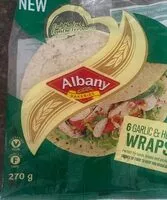 Mängden socker i Garlic and herbs wraps