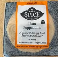 Mängden socker i Plain Poppadums