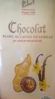 Mängden socker i chocolat blanc au caviar de vanille 34%