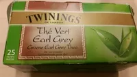 Mängden socker i Thé vert Earl Grey