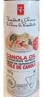 Mängden socker i Huile Canola Oil Cooking Spray